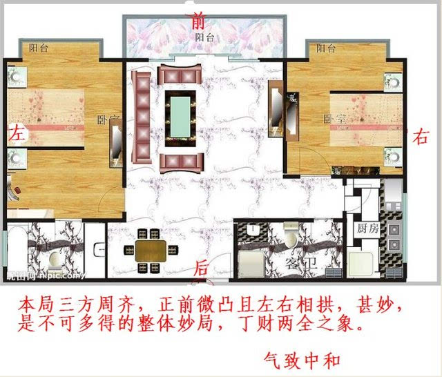 风水最好的户型图_符合风水的户型图_三室风水最好的户型图