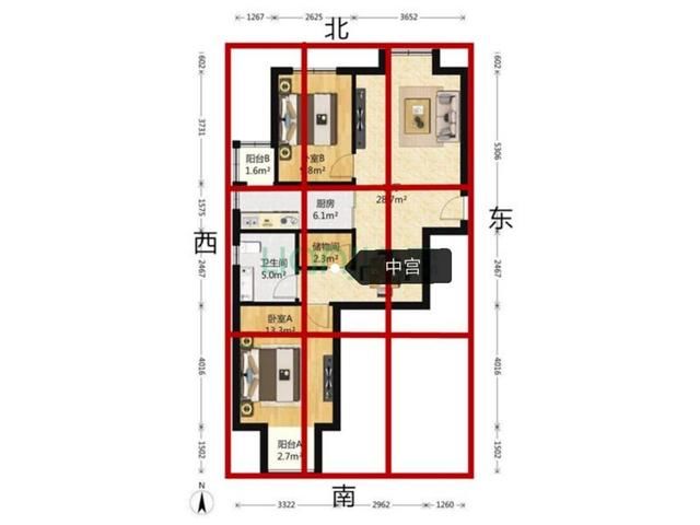 套房风水最佳户型图解_户型风水图解100例_户型缺东北角风水图解