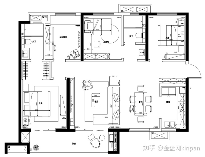 四居室户型图最好户型_楼房四居室户型图_珠江峰景2居室户型图