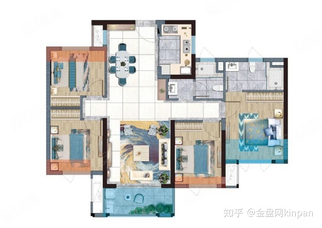 四居室户型图最好户型_楼房四居室户型图_珠江峰景2居室户型图