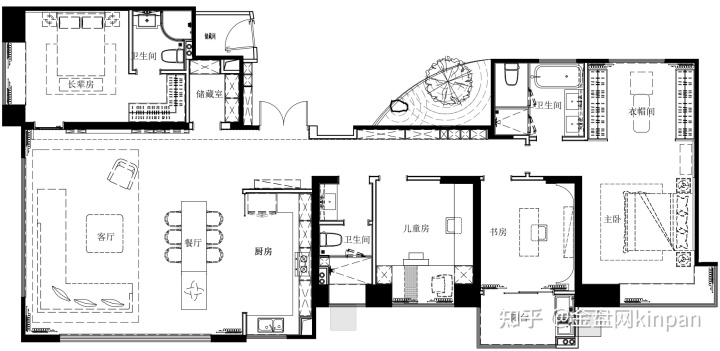 四居室户型图最好户型_楼房四居室户型图_珠江峰景2居室户型图