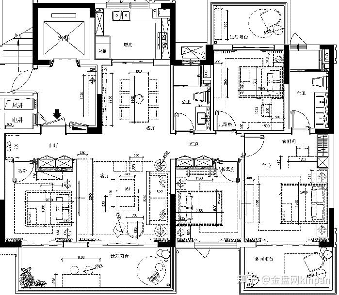 楼房四居室户型图_珠江峰景2居室户型图_四居室户型图最好户型