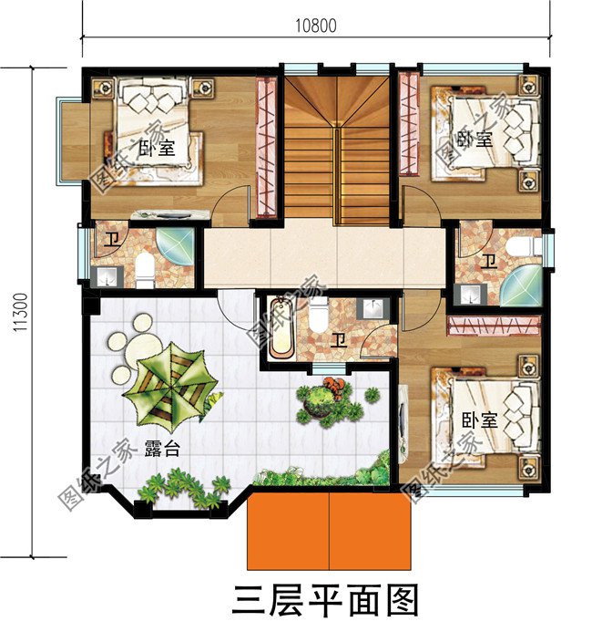 三层楼房设计图农村简单大气，家里人多的，可以这样盖