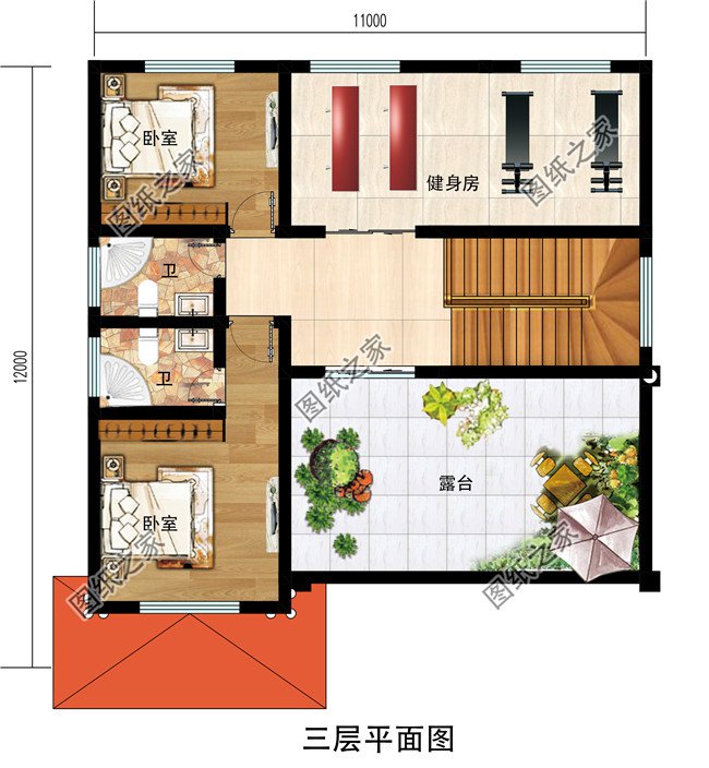 三层楼房设计图农村简单大气，家里人多的，可以这样盖