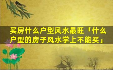 买房要注意什么？风水学院小编呕心沥血整理了15大奇葩户型