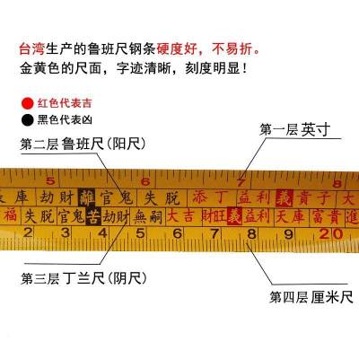 风水门高度一般是多少用鲁班尺量，鲁班尺有两行