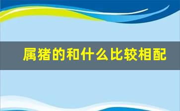 属猪的和什么比较相配 属猪的和什么属相最配 属猪的和什么属相最配和什么不配