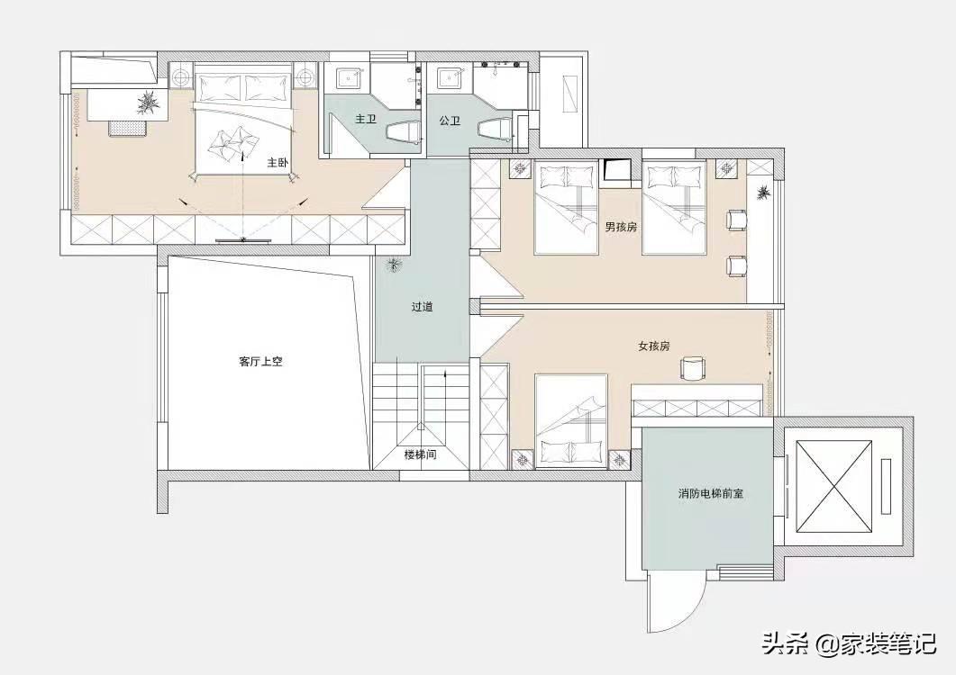 株洲4房2厅4卫150㎡样板房装修效果图