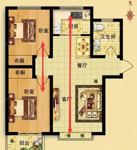 何谓风水学上的完美户型图户型分析：完美的户型